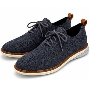 Cole Haan GrandEvolution Knit Oxford Sneakers Gray Blue Men's 9M Casual Shoes